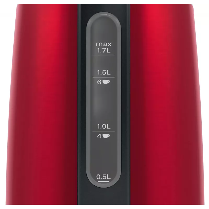 Bosch TWK3P424 elektriskā tējkanna 1,7 L 2400 W pelēka, sarkana