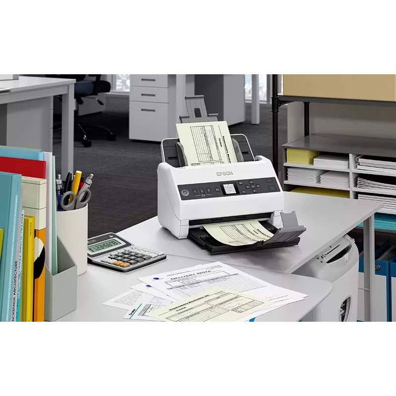 Epson DS-730N lokšņu padeves skeneris 600 x 600 DPI A4 Melns, Pelēks