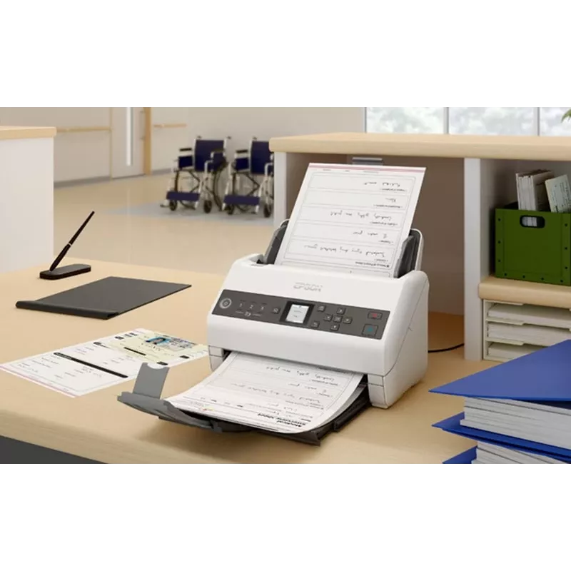 Epson DS-730N lokšņu padeves skeneris 600 x 600 DPI A4 Melns, Pelēks