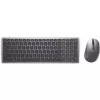Bezvadu tastatūras un peles komplekts Dell KM7120W Bluetooth Titan Gray kompakta tastatūra ergonomiska pele