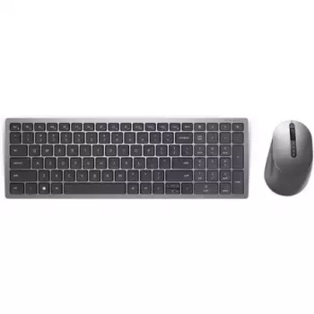 Bezvadu tastatūras un peles komplekts Dell KM7120W Bluetooth Titan Gray kompakta tastatūra ergonomiska pele
