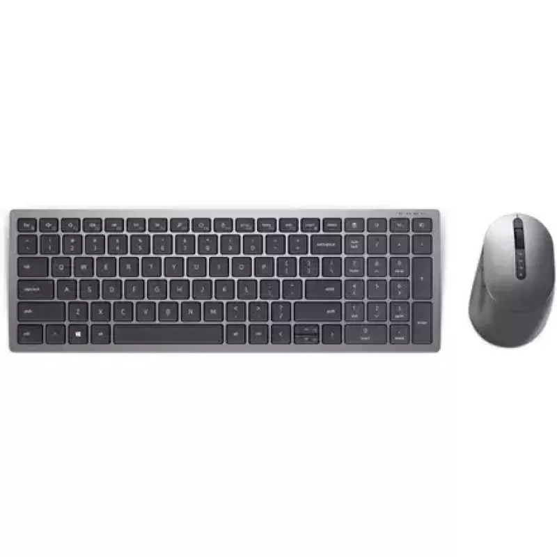 Bezvadu tastatūras un peles komplekts Dell KM7120W Bluetooth Titan Gray kompakta tastatūra ergonomiska pele
