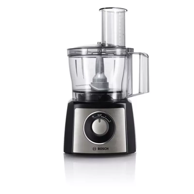 Virtuves kombains Bosch MCM3401M ar 800 W motoru un 2,3 L bļodu, melns/nerūsējošais tērauds