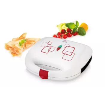 ETA Kvadro ETA415390000 sendviču tosteris, 700 W, 2 sendvičiem, pretpiedegošs pārklājums, balts