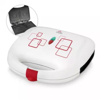 ETA Kvadro ETA415390000 sendviču tosteris, 700 W, 2 sendvičiem, pretpiedegošs pārklājums, balts