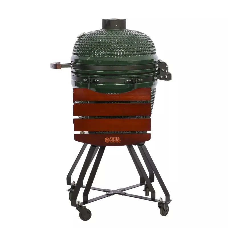 Ogļu kamado grils TUNABONE TunaBone Classic 21 collas Izmērs M Zaļš