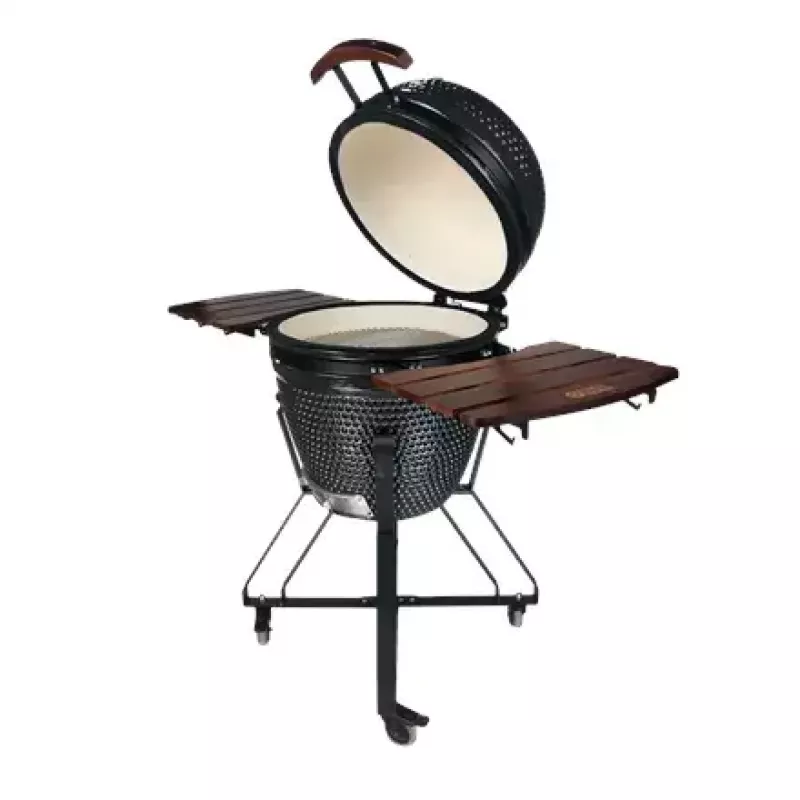 Kamado ogļu grils TUNABONE TunaBone classic 21 collas (izmērs M) tumši pelēks — 21 collas gatavošanas kamera