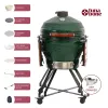 TunaBone Kamado Pro 24 collu keramikas grils, L izmērs, zaļš (TBG24GREEN-02)