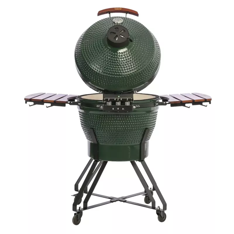 TunaBone Kamado Pro 24 collu keramikas grils, L izmērs, zaļš (TBG24GREEN-02)