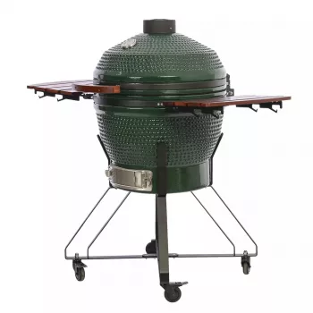 TunaBone Kamado Pro 24 collu keramikas grils, L izmērs, zaļš (TBG24GREEN-02)