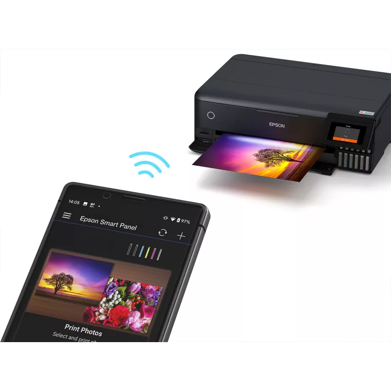 Daudzfunkciju tintes printeris Epson EcoTank L8180 — A3+, krāsu, 5760x1440 DPI, 32 lpp/min, duplekss, Wi‑Fi, Ethernet