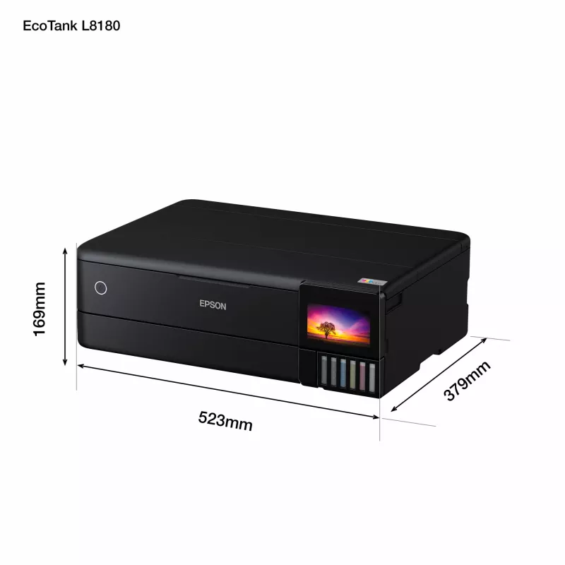 Daudzfunkciju tintes printeris Epson EcoTank L8180 — A3+, krāsu, 5760x1440 DPI, 32 lpp/min, duplekss, Wi‑Fi, Ethernet