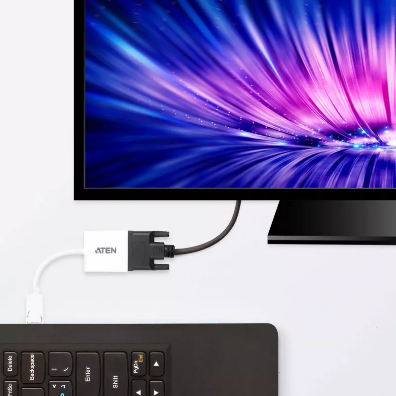ATEN DisplayPort uz DVI pārveidotājs, PC: Līdz UXGA / HDTV: Līdz 1080i,1080p