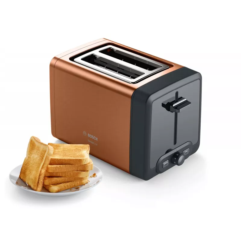 Tosteris Bosch TAT4P429 2-šķēlumu 970 W Melns/Brūns, kompakts nerūsējošais tērauds