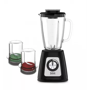 Galda blenderis Tefal BlendForce II BL4388 — 800 W, 1,25 L stikla trauks, ledus smalcināšana, melns/matēts tērauds