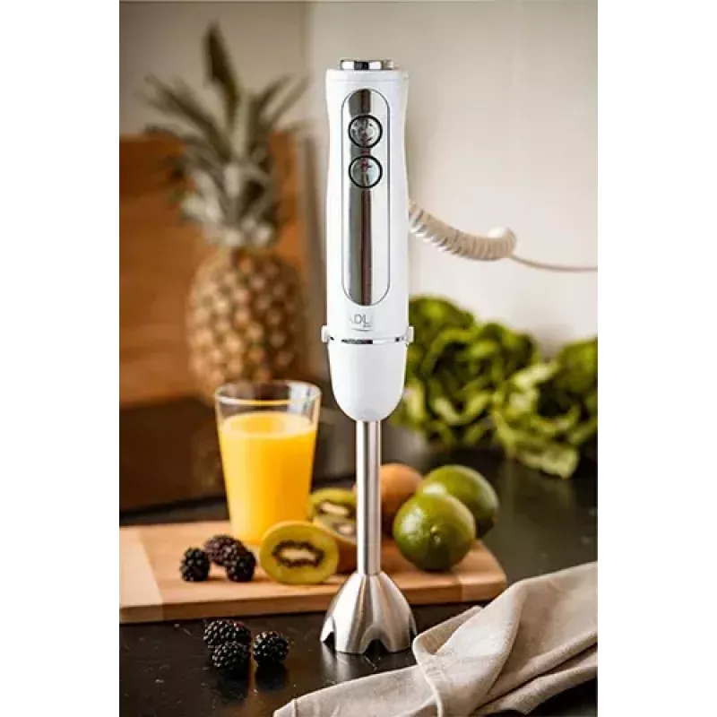 Iegremdējamais blenderis Adler AD 4625w — rokas blenderis, 5 ātrumi, turbo, 1500 W, nerūsējošais tērauds, sudraba/baltā krāsā