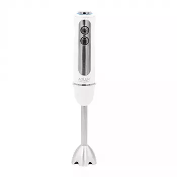 Iegremdējamais blenderis Adler AD 4625w — rokas blenderis, 5 ātrumi, turbo, 1500 W, nerūsējošais tērauds, sudraba/baltā krāsā