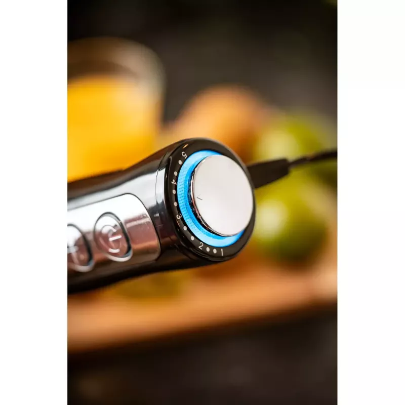 Iegremdējamais blenderis Adler AD 4625B — rokas blenderis, maks. 1500 W, nominālā 850 W, 5 ātrumi, mehāniskā vadība, turbo, nerūsējošā tērauda asmens, melns
