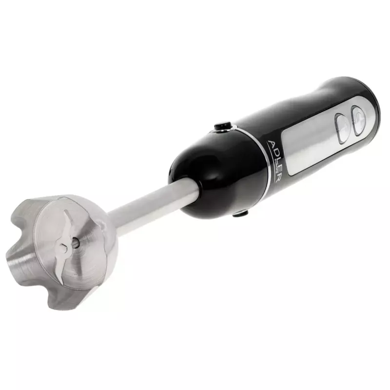 Iegremdējamais blenderis Adler AD 4625B — rokas blenderis, maks. 1500 W, nominālā 850 W, 5 ātrumi, mehāniskā vadība, turbo, nerūsējošā tērauda asmens, melns