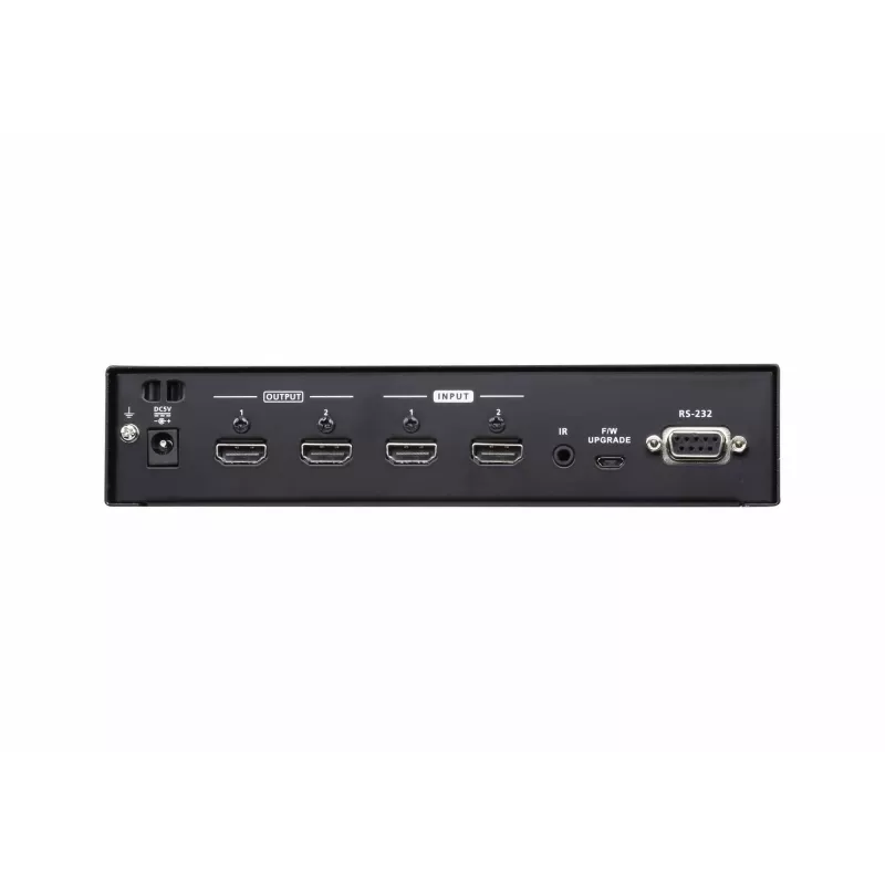 ATEN 2x2 4K HDMI matricas slēdzis, līdz 15 m, AV matricas komutators, 10,2 Gbit/s, 340 MHz, 4096 x 2160 pikseļi, 4096 x 2160, 3840 x 2160, melns