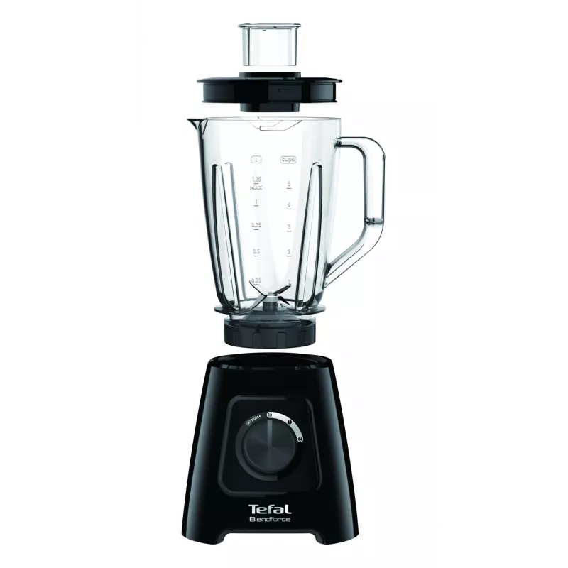 Galda blenderis Tefal BL4208 — 600 W, 1,25 L plastmasas trauks, 2 ātrumi, ledus drupināšana, melns
