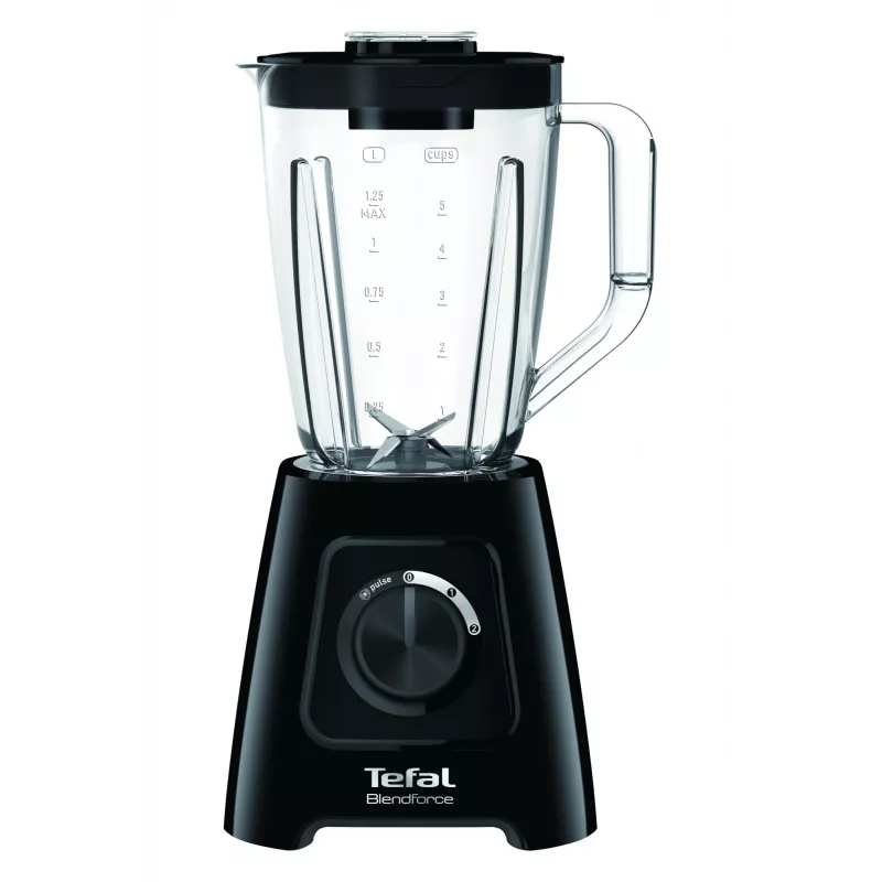 Galda blenderis Tefal BL4208 — 600 W, 1,25 L plastmasas trauks, 2 ātrumi, ledus drupināšana, melns