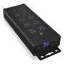 ICY BOX IB-HUB1703-QC3 USB 3.2 Gen 1 (3.1 Gen 1) Type-B 5000 Mbit/s Melns