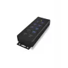 ICY BOX IB-HUB1703-QC3 USB 3.2 Gen 1 (3.1 Gen 1) Type-B 5000 Mbit/s Melns