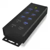 ICY BOX IB-HUB1703-QC3 USB 3.2 Gen 1 (3.1 Gen 1) Type-B 5000 Mbit/s Melns