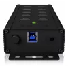 ICY BOX IB-HUB1703-QC3 USB 3.2 Gen 1 (3.1 Gen 1) Type-B 5000 Mbit/s Melns