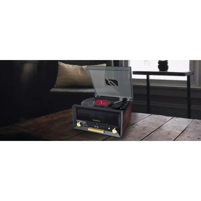 Tiešās piedziņas audio atskaņotājs Muse MT-112 W — pusautomātisks, 20 W RMS, 3,5 mm izeja, LCD, maiņstrāva 100–240 V