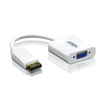 ATEN DisplayPort uz VGA pārveidotājs, Līdz 1920x1200 @60Hz, DisplayPort, VGA (D-Sub), Vīr., Siev., Taisns, Taisns