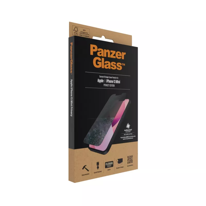 PanzerGlass ® privātuma ekrāna aizsargs iPhone 13 Mini | Standarta piemērotība