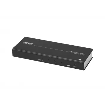 ATEN 4-Port True 4K at 60Hz (4:4:4), HDMI sadalītājs, HDMI, 4x HDMI, 4096 x 2160 pikseļi, melns, metāls, 4K Ultra HD