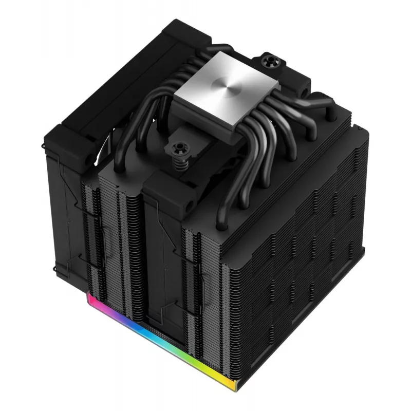 Gaisa dzesētājs DeepCool AK620 12 cm, divi 120 mm ventilatori, 6 siltuma caurules, TDP 260 W, PWM, FDB, augstums 160 mm, melns