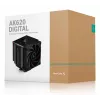 Gaisa dzesētājs DeepCool AK620 12 cm, divi 120 mm ventilatori, 6 siltuma caurules, TDP 260 W, PWM, FDB, augstums 160 mm, melns