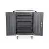 DIGITUS uzlādes ratiņi 30 uzlādes vietām, 15.6 inch, melns 1100 x 700 x 650 mm, iekļ. USB, PDU, ventilators