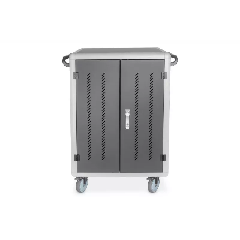 DIGITUS uzlādes ratiņi 30 uzlādes vietām, 15.6 inch, melns 1100 x 700 x 650 mm, iekļ. USB, PDU, ventilators