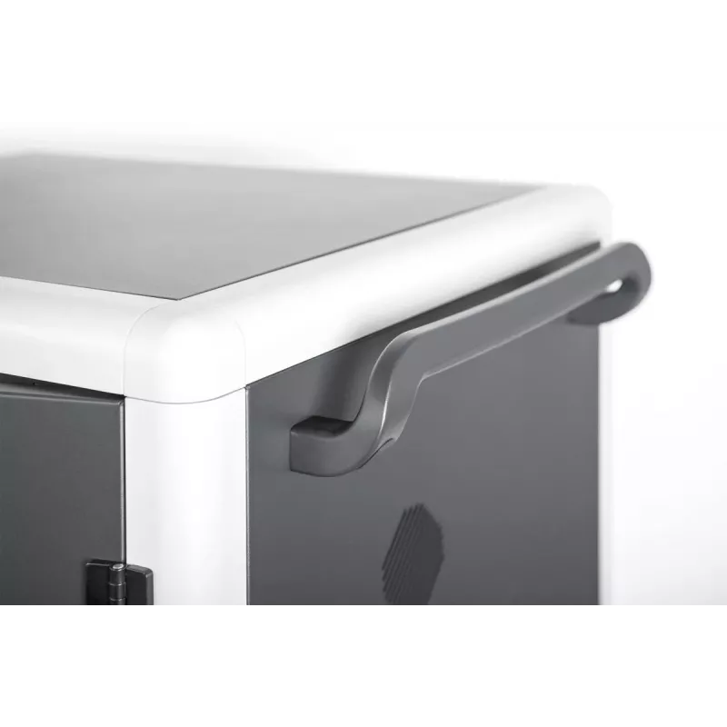DIGITUS uzlādes ratiņi 30 uzlādes vietām, 15.6 inch, melns 1100 x 700 x 650 mm, iekļ. USB, PDU, ventilators