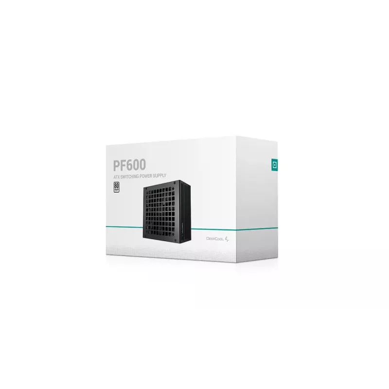 Barošanas bloks DeepCool PF600 600 W, ATX 2.4, 80 PLUS, 48 A uz +12V, 120 mm ventilators, nemodulārs