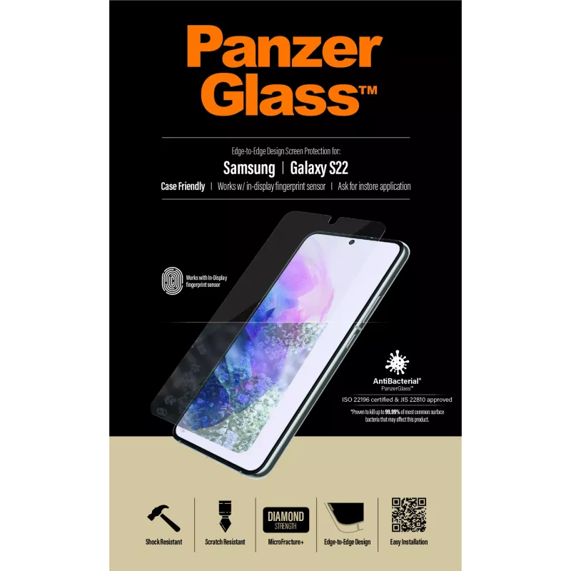 PanzerGlass ® UltraForce1 Samsung Galaxy S22 5G | Ekrāna aizsargs
