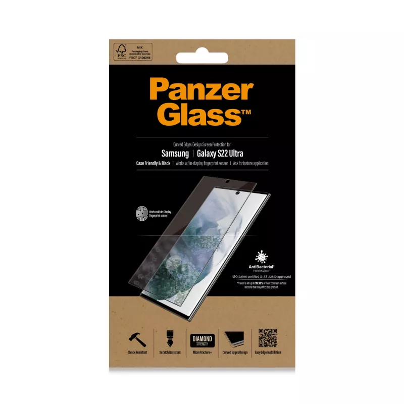 PanzerGlass ® UltraForce1 Samsung Galaxy S22 Ultra 5G | Aizsargstikls