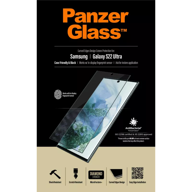 PanzerGlass ® UltraForce1 Samsung Galaxy S22 Ultra 5G | Aizsargstikls