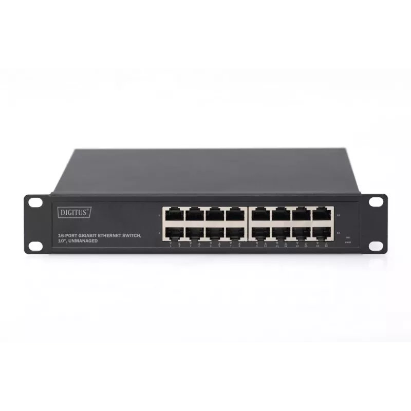 DIGITUS 16 portu Gigabit Ethernet slēdzis 10 collu neapsaimniekots