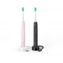 Philips Sonicare 3100 sērijas HX3675/15 2 gab. komplekts soniskās elektriskās zobu birstes – melnā un rozā krāsā