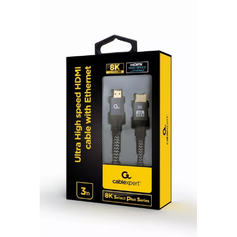 GEMBIRD īpaši augsta ātruma HDMI kabelis ar Ethernet, “8K Select Plus Series”, 3 m