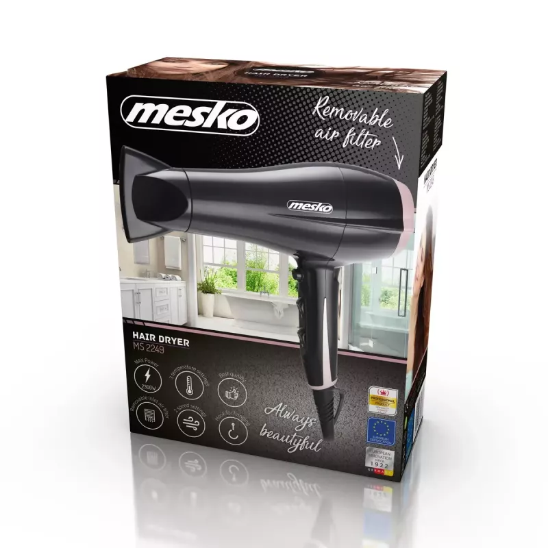 Matu žāvētājs Mesko MS 2249 2000 W Melns/Rozā