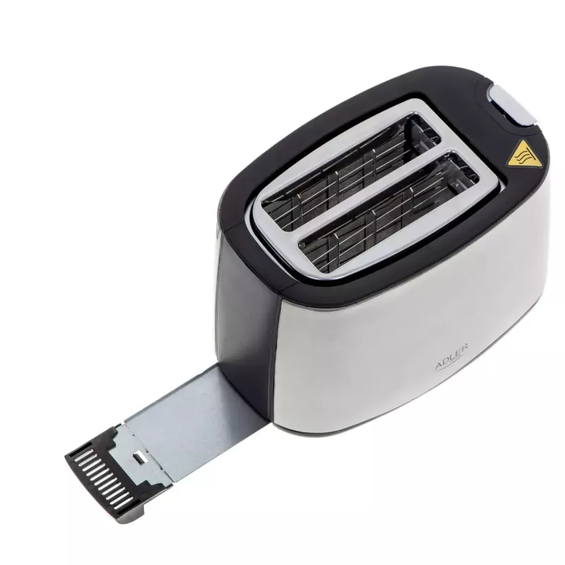 Toasteris Adler AD 3214, 2 šķēles, nerūsējošais tērauds, 900 W, 7 grauzdēšanas līmeņi, atkausēšana/uzsildīšana/automātiskā izslēgšanās