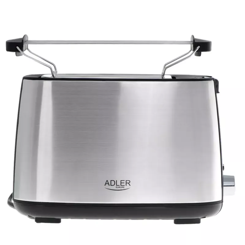 Toasteris Adler AD 3214, 2 šķēles, nerūsējošais tērauds, 900 W, 7 grauzdēšanas līmeņi, atkausēšana/uzsildīšana/automātiskā izslēgšanās