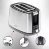 Toasteris Adler AD 3214, 2 šķēles, nerūsējošais tērauds, 900 W, 7 grauzdēšanas līmeņi, atkausēšana/uzsildīšana/automātiskā izslēgšanās